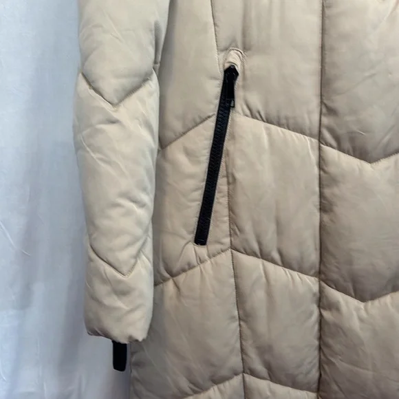 NWT L Nine West Duvet Puffer Coat Tan - Picture 8 of 16